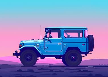 Landscape Pastel Car