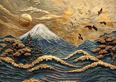 Golden Mountain Sunset