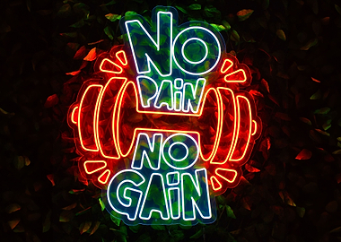 No pain No gain Neon