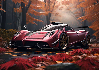 Pagani Huayra car Autumn