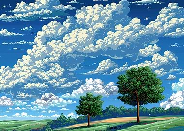 8Bit Nature Landscape