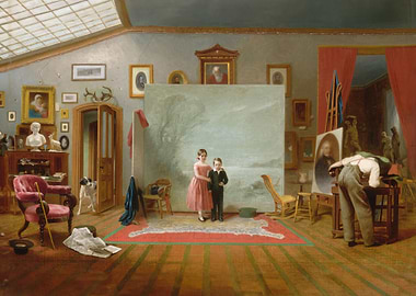 Interior with Portraits