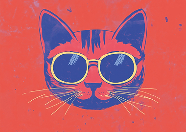 Cool cat with sunglasses