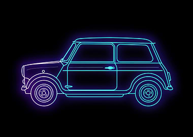 Neon Line Car