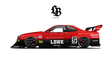 Nissan R34 GTR LB Silhoue