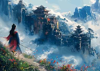 Feudal Japan Wall of Osaka