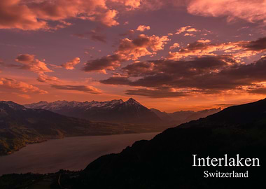 Sunset from Harder Kulm