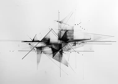 Black White Abstract Art