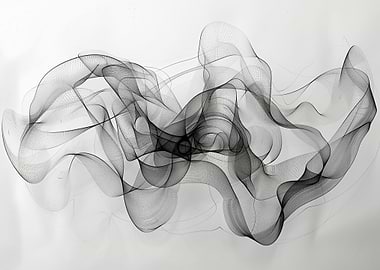 Black White Abstract Art