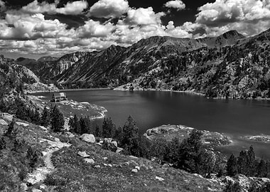 Mountain black and white