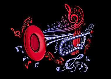 Trumpet Player 4th Of July