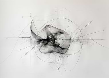 Black White Abstract Art