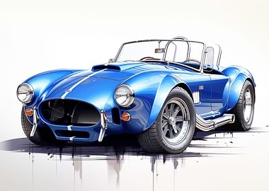 AC Cobra Blue classic car