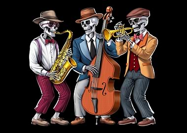 Skeleton Jazz Musicians