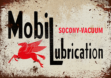 Mobil Lubrication Sign