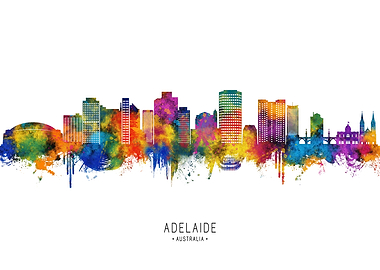 Adelaide Australia Skyline