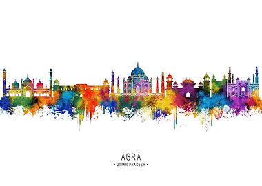 Agra India Skyline