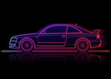 Neon Line Car