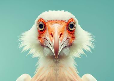 Funny bird looks at you