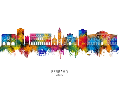 Bergamo Italy Skyline