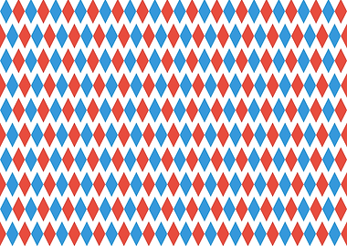 Diamond pattern red blue s