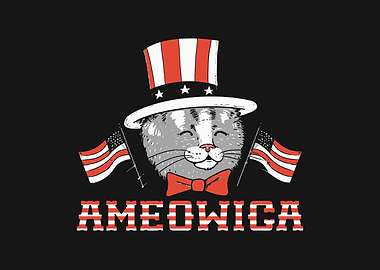 Cat in Uncle Sam Hat