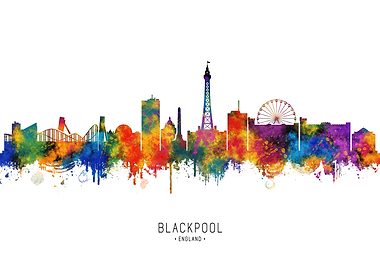 Blackpool England Skyline