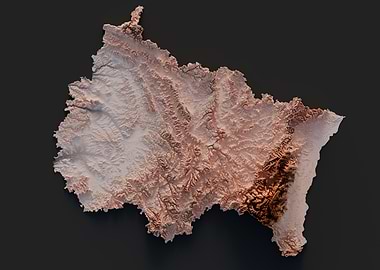 Grand Est Region Relief Map