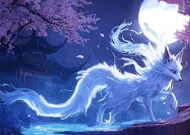 Mystical White Fox