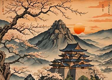 Japanese Mountain Landscape