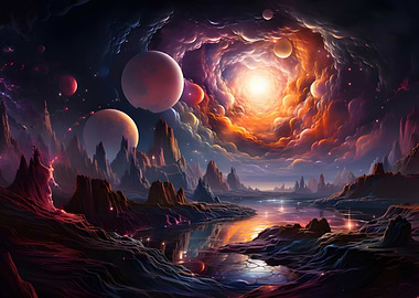 planet scenery clouds