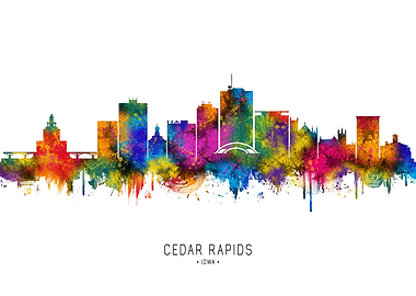 Cedar Rapids Iowa Skyline