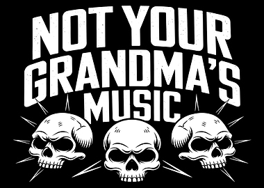 Metal Rock Music Skull