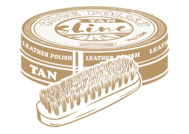 Tan Shoe Polish & Brush