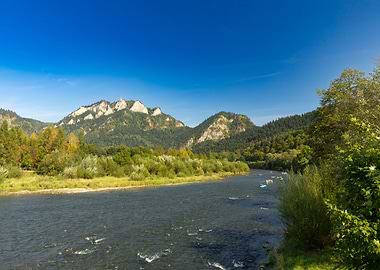 River and Mountain Landscape