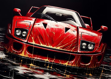 Ferrari F40 Art Print