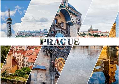 Prague Cityscape Collage