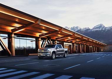 Silver Chevrolet Silverado Pickup Truck