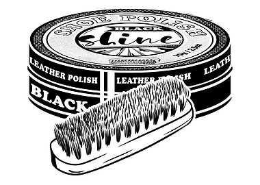 Black Shoe Polish & Brush