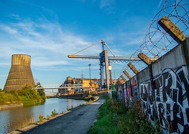 Industrial Canal Scene