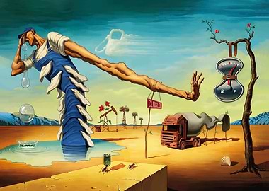 Surrealist painting Salvador Dali