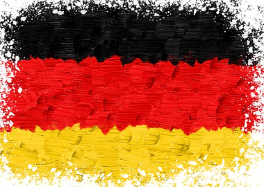 German Flag (Brush Strokes)
