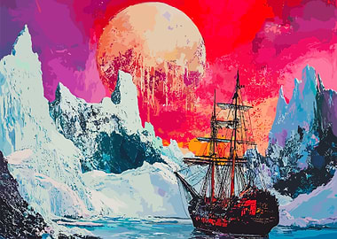 Sailing Under a Crimson Moon