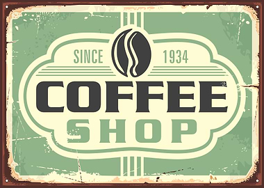 Vintage Coffee Shop Sign
