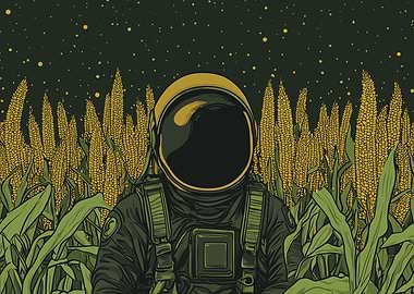 Astronaut in Cornfield