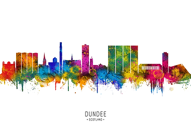 Dundee Skyline Watercolor