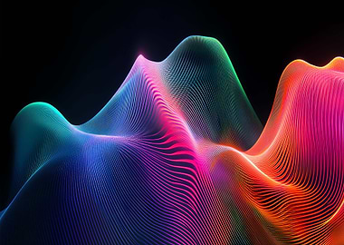 Abstract Neon Wave