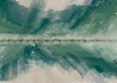 Abstract Green and Gold