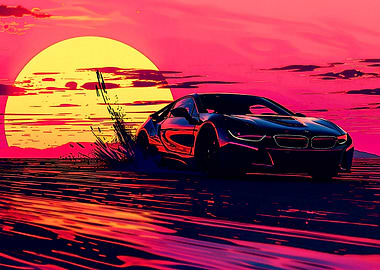 BMW i8 Sunset Drive