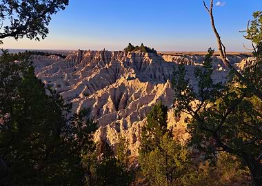 Badlands at Sunset
